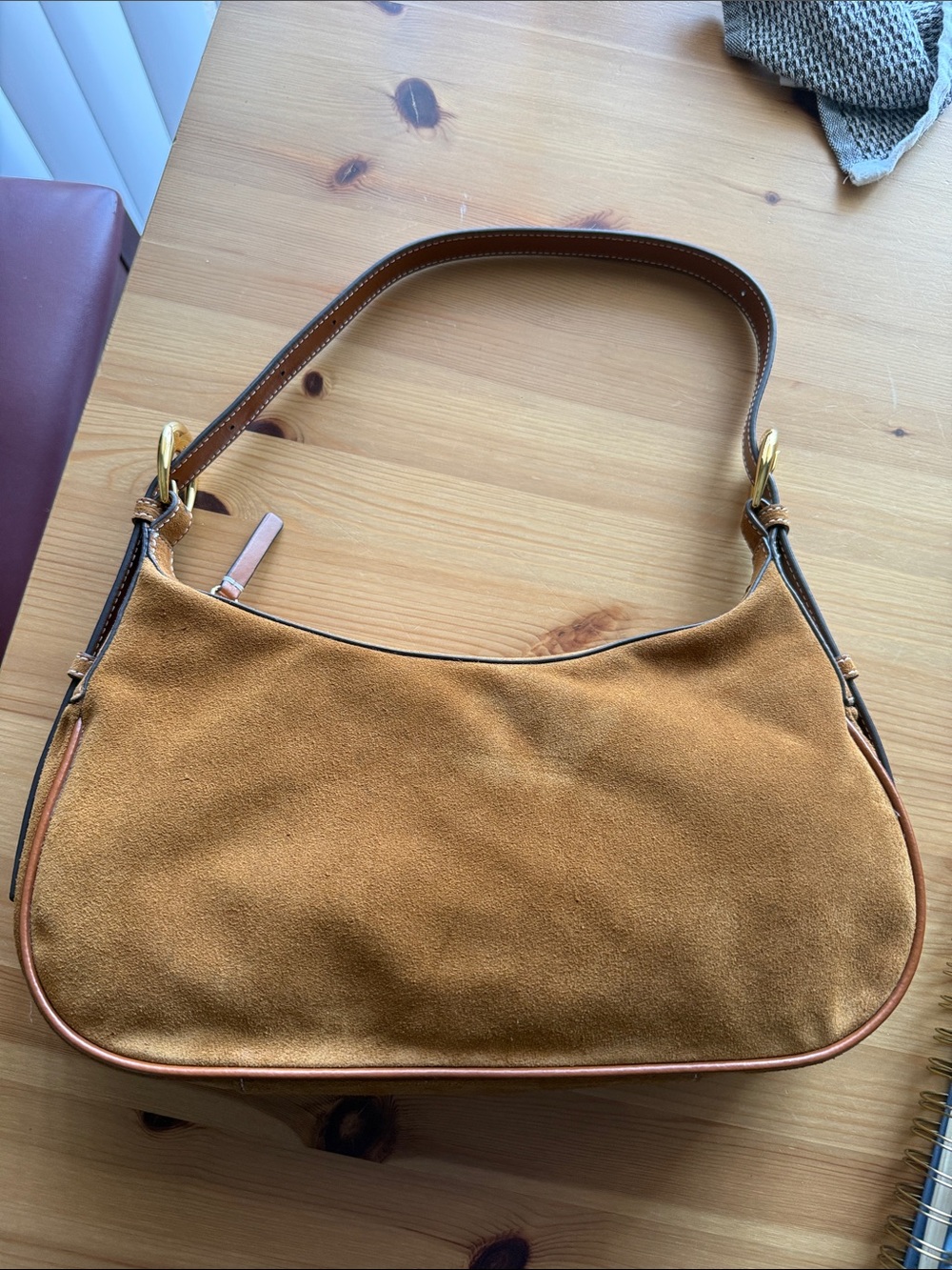 STAUD Pine Shoulder Bag, Tan Suede - Picture 6 of 10